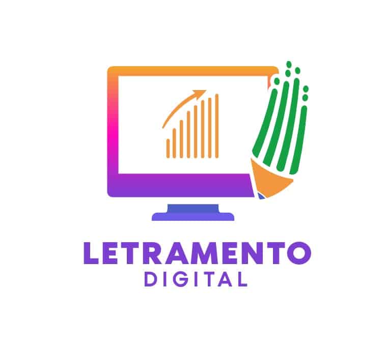 logo colorido icone letramento digital